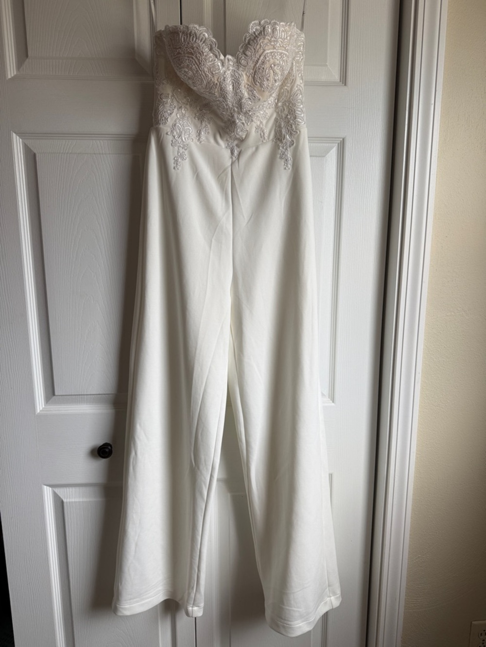 Lulus All Your Heart White Lace Strapless Jumpsuit - Size S - Picture 2 of 7